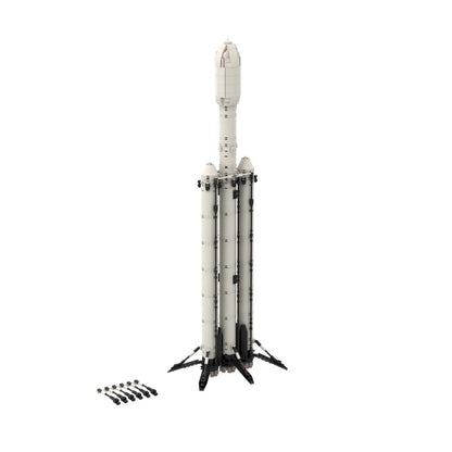 MOC SpaceX Falcon Heavy [Saturn V scale] building blocks series bricks set