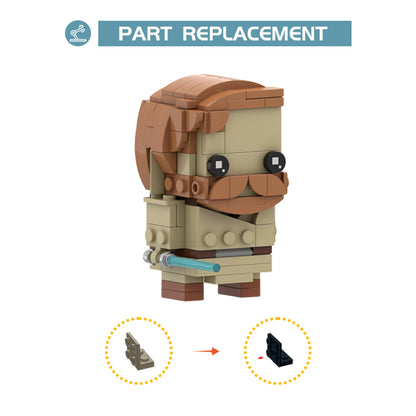 MOC obi-wan BrickHeadZ building blocks series bricks set