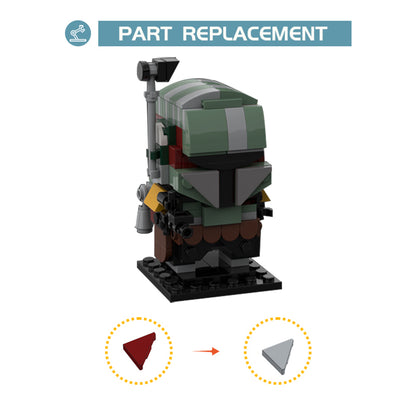 MOC Boba The Mandalorian Damage building blocks series bricks set