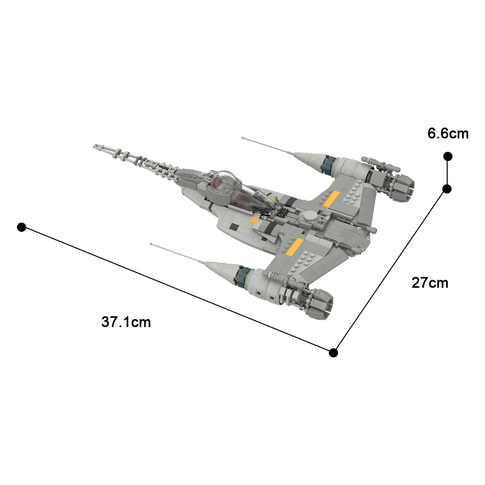 MOC Din Djarin's N-1 Starfighter building blocks series bricks set
