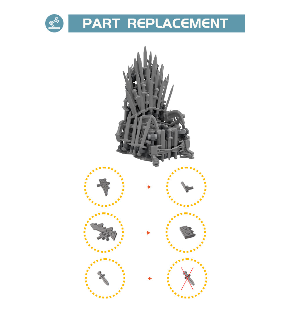 MOC Iron Throne - Game of Thrones