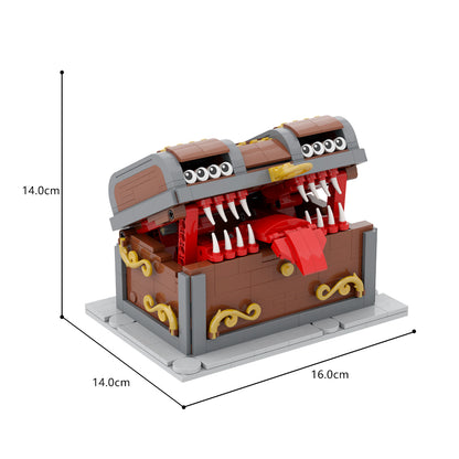 MOC Working Mechanical Mimic Chest blocks kit with compatible bricks