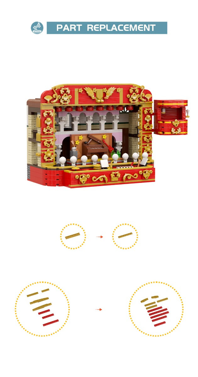 MOC The Muppet Show Theater compatible with 71033 building blocks kit with compatible bricks