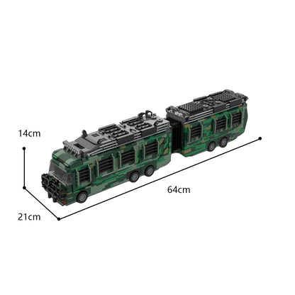 MOC-112801 Jurassic Park Fleetwood RV Mobile LAB V2.0 building blocks kit with compatible bricks
