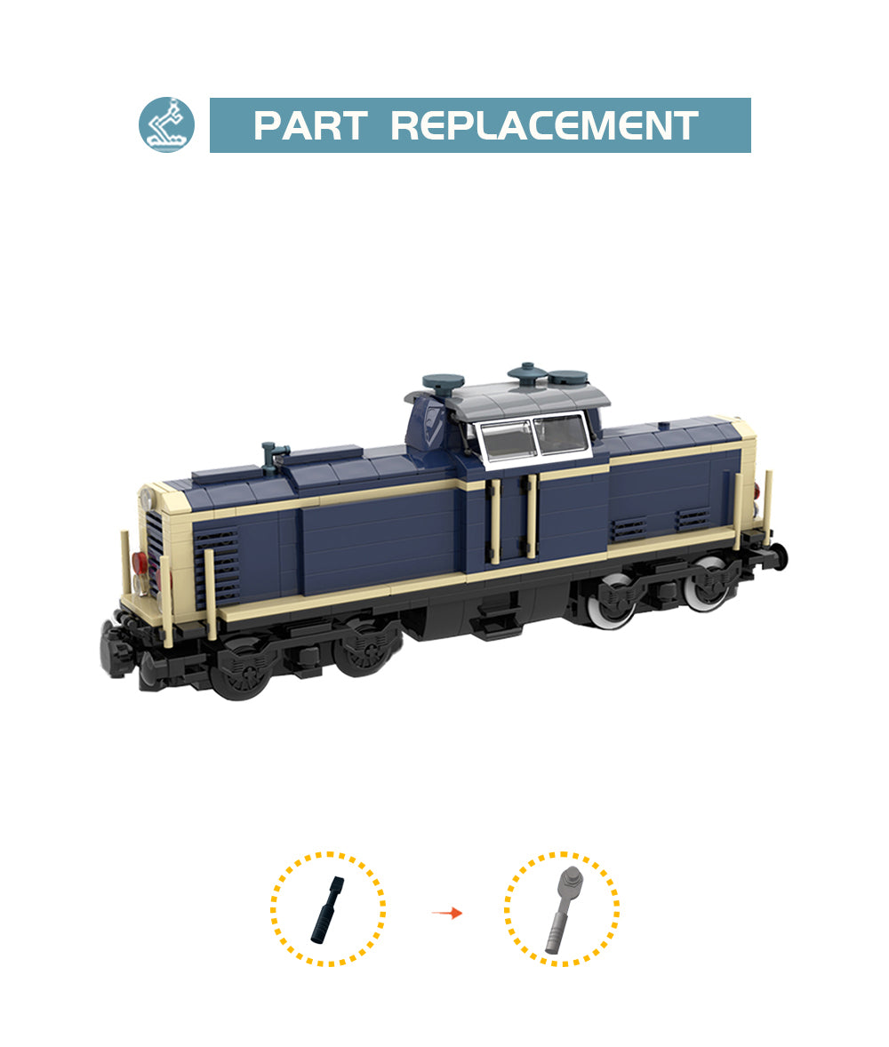 V100 German Cargo Locomotive without PF