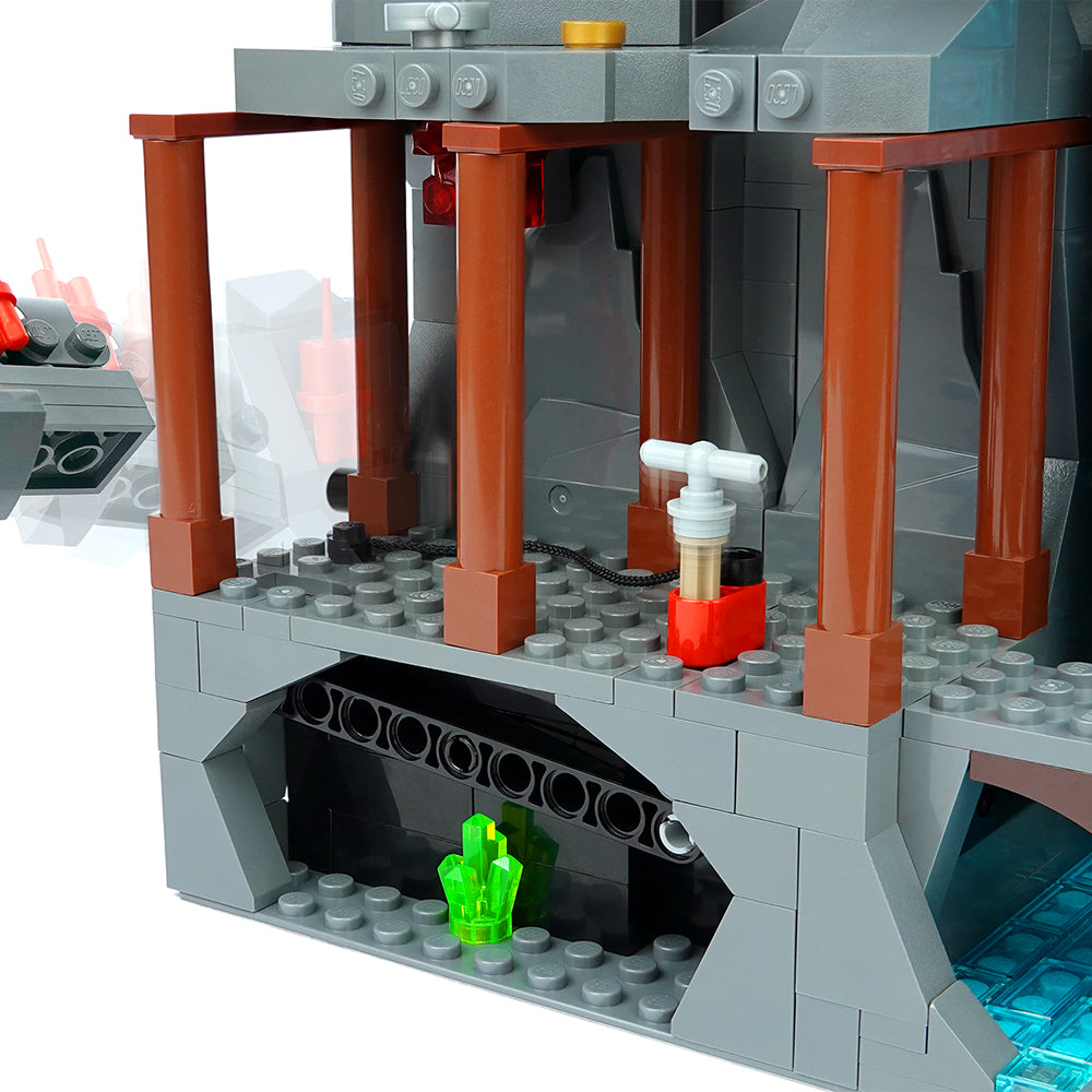 MOC-117747 Working Waterfall without PF building blocks kit with compatible bricks