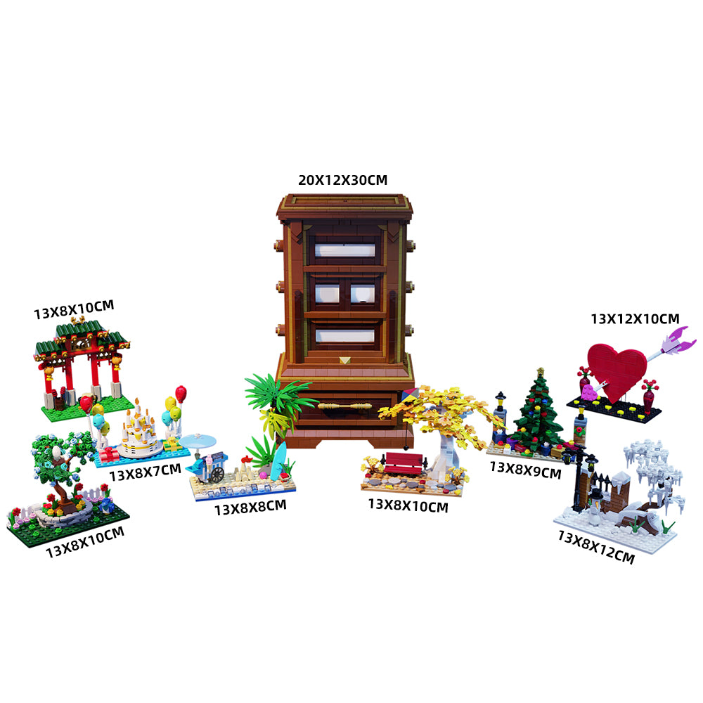MOC-117295 Seasons In Time Calendar building blocks kit with compatible bricks