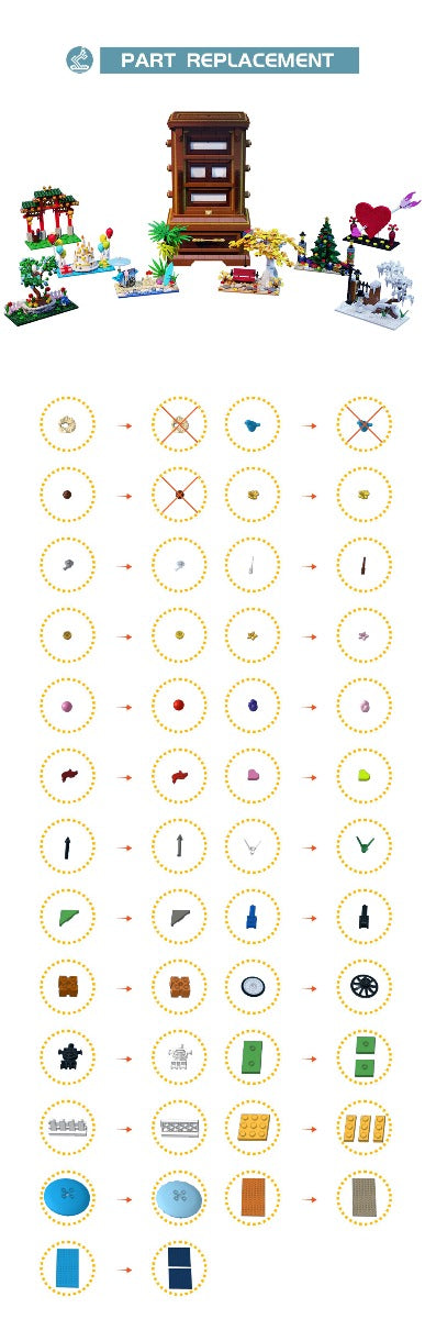 MOC-117295 Seasons In Time Calendar building blocks kit with compatible bricks
