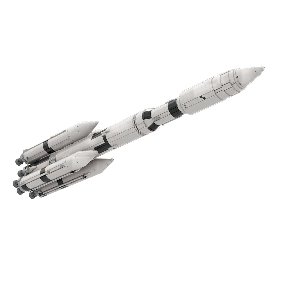 MOC Saturn V MLV-25L building blocks kit with compatible bricks