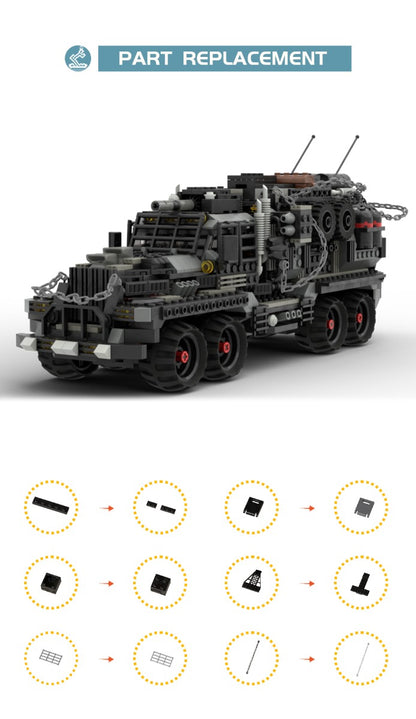 MOC-116001 8 x 8 Reisiger Mad Max The War Rig building blocks kit with compatible bricks