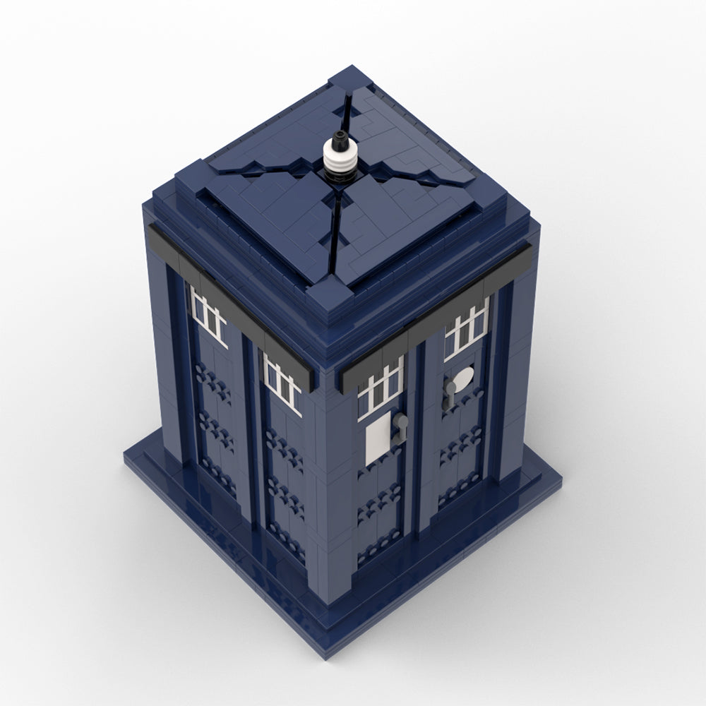 MOC Doctor Who Tardis Time and Relative Dimension in Space building blocks set with compatible bricks