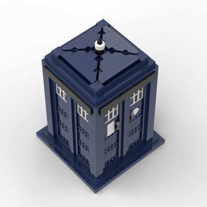 MOC Doctor Who Tardis Time and Relative Dimension in Space building blocks set with compatible bricks
