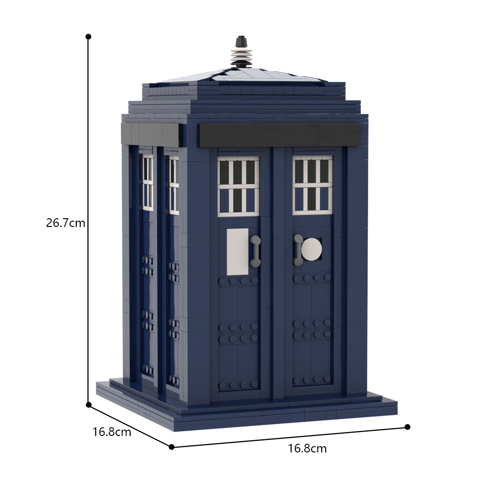 MOC Doctor Who Tardis Time and Relative Dimension in Space building blocks set with compatible bricks