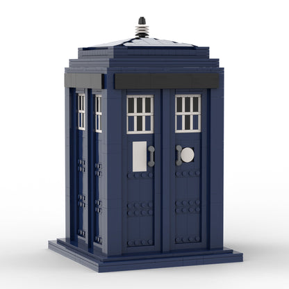 MOC Doctor Who Tardis Time and Relative Dimension in Space building blocks set with compatible bricks