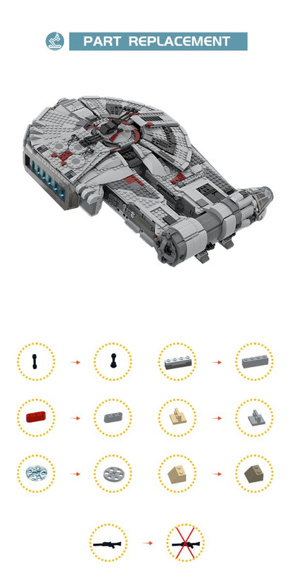 MOC-97338 YT-2400 Freighter / Outrider / Sato's Hammer - Playset