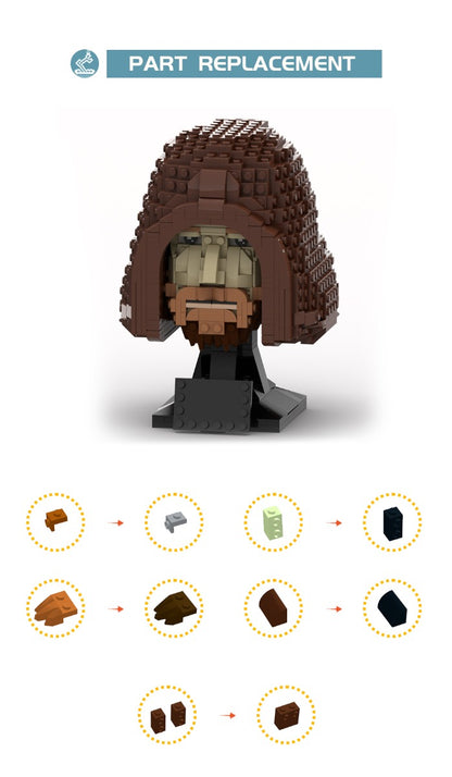 MOC-121600 Star Wars ObiWan Kenobi Head - Helmet Collection Style