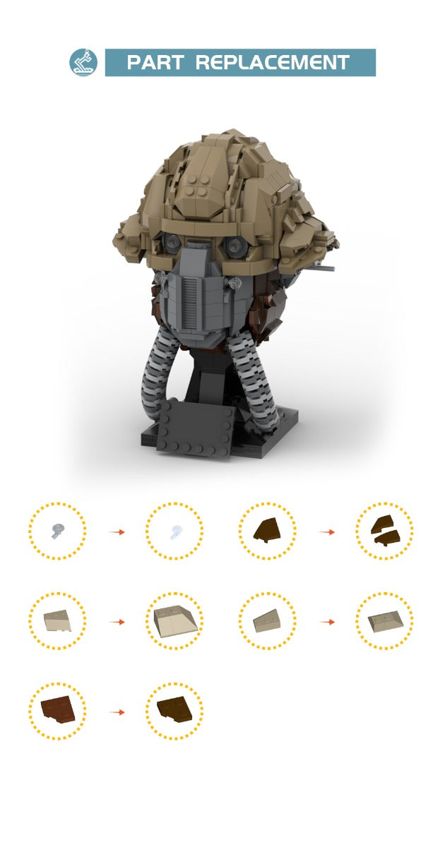 MOC-123912 Star Wars Benthic Helmet Collection building blocks series bricks set