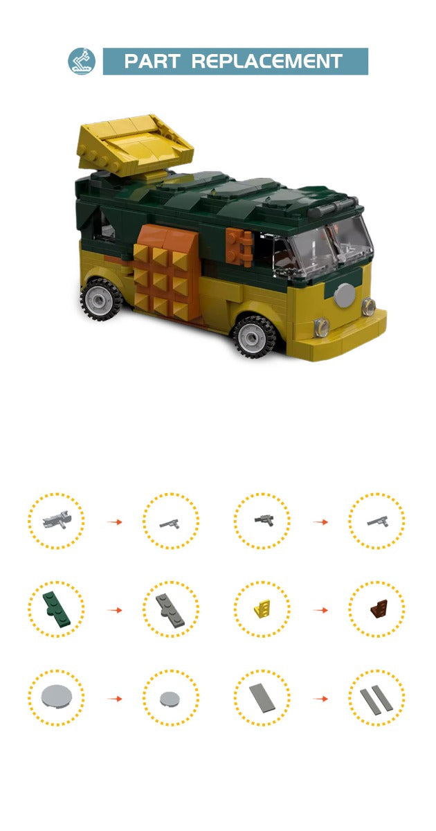 MOC-124936 90s Ninja Turtle's Party Wagon