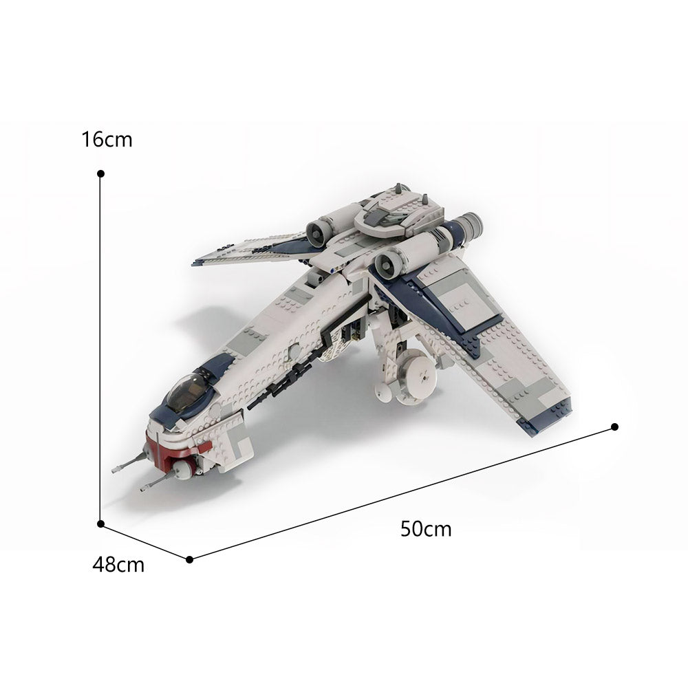 MOC-124928 Republic Dropship V2 Works with both 2013 and 2022 AT-TEs building blocks series bricks set