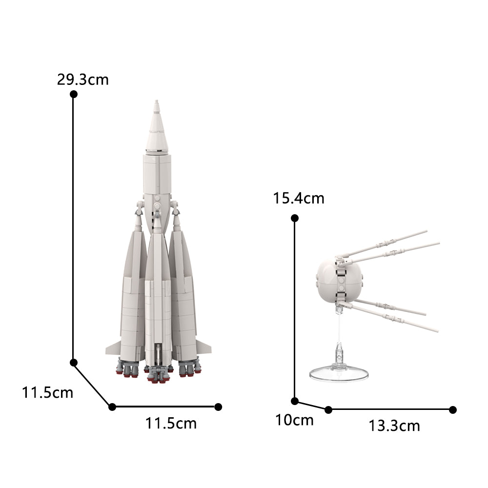 R-7 rocket 8K71PS M1-1PS And Sputnik 1 Of 1957 Space