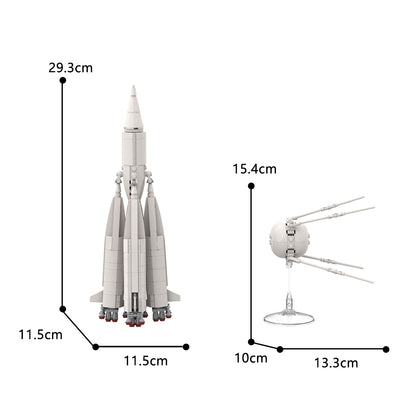 R-7 rocket 8K71PS M1-1PS And Sputnik 1 Of 1957 Space