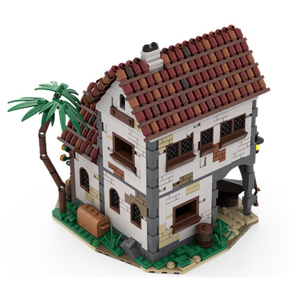 MOC-124328 Pirates Blacksmith`s House Pirates Series #4 building blocks kit with compatible bricks