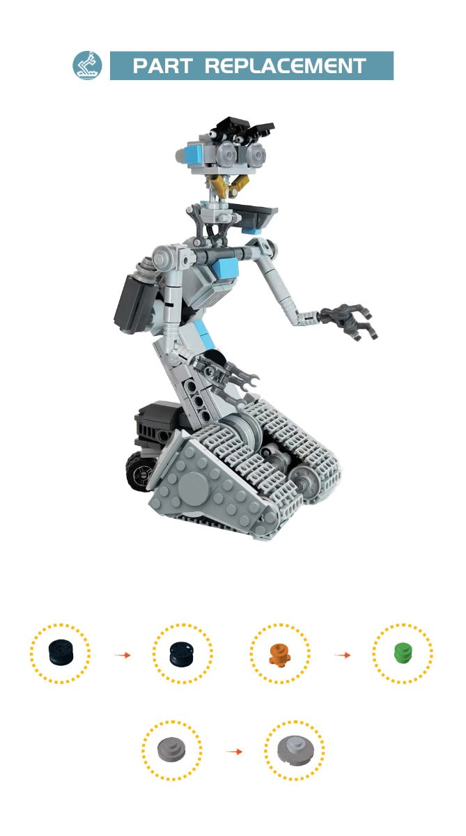 MOC Short Circuit Johnny 5 building blocks series bricks set