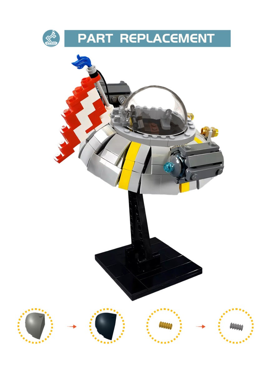 MOC Rick and Morty-Rick's Ship building blocks series bricks set