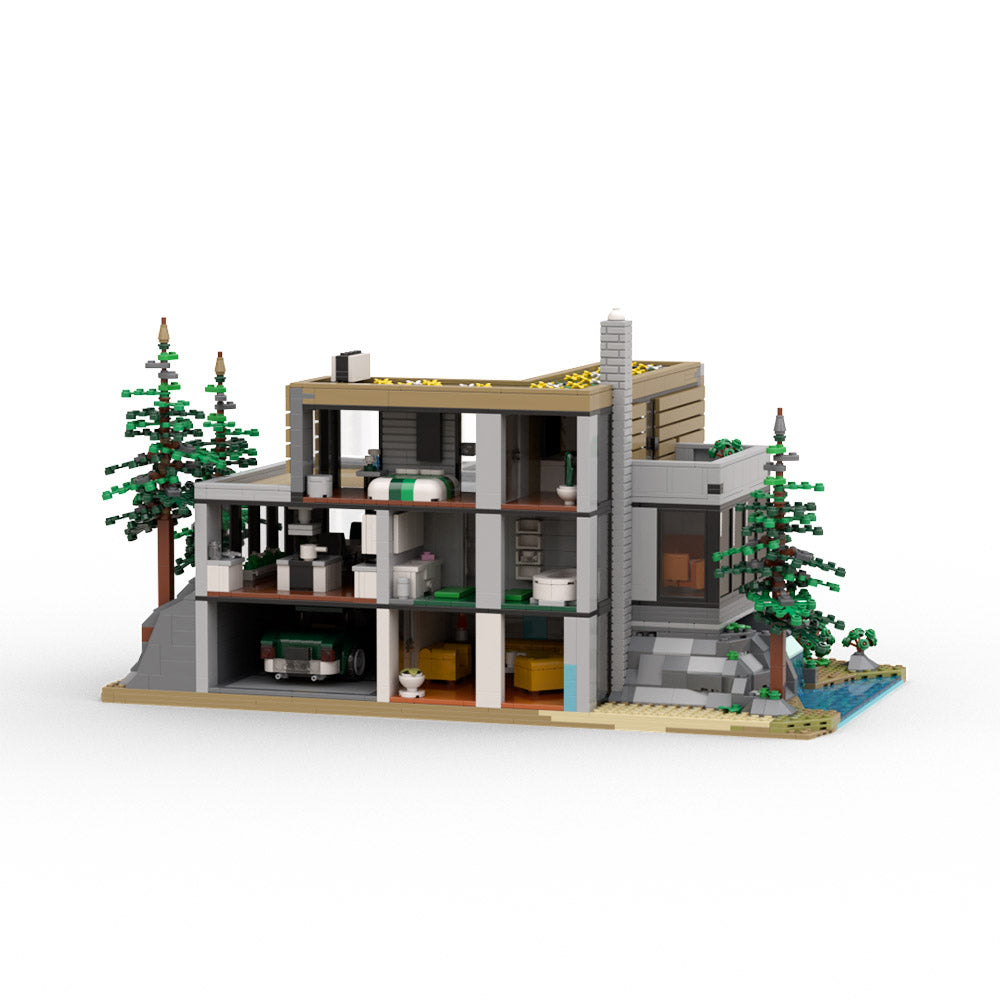 MOC The Architect's House building blocks kit with compatible bricks