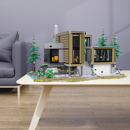 MOC The Architect's House building blocks kit with compatible bricks