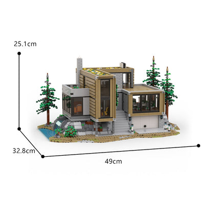 MOC The Architect's House building blocks kit with compatible bricks