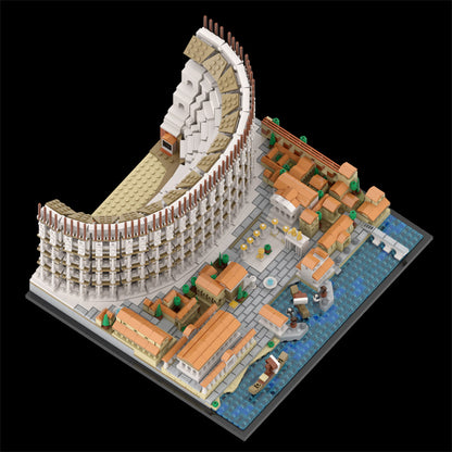 MOC-123064 Colosseum building blocks kit with compatible bricks