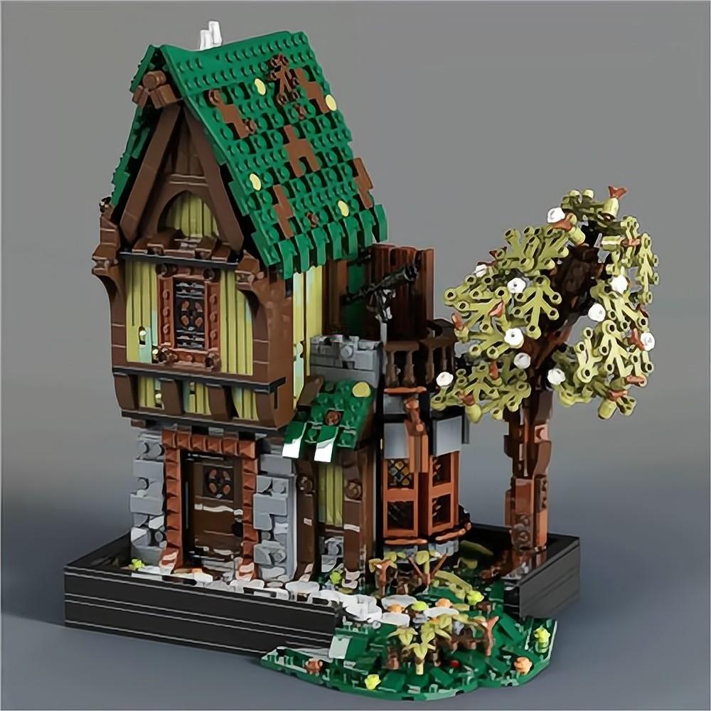 MOC-117629 Medieval Modular Street building blocks kit with compatible bricks