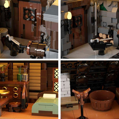 MOC-117629 Medieval Modular Street building blocks kit with compatible bricks