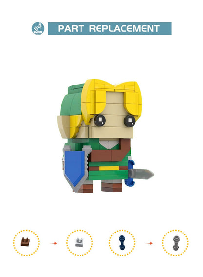 MOC-62351  Brickheadz build Link from The Legend of Zelda: Ocarina of Time