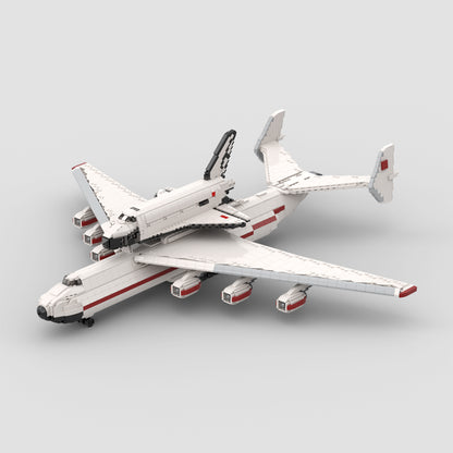 MOC-95312 1:110 Buran with Antonov AN-225 Carrierplane building blocks kit with compatible bricks