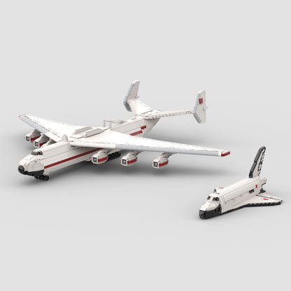 MOC-95312 1:110 Buran with Antonov AN-225 Carrierplane building blocks kit with compatible bricks