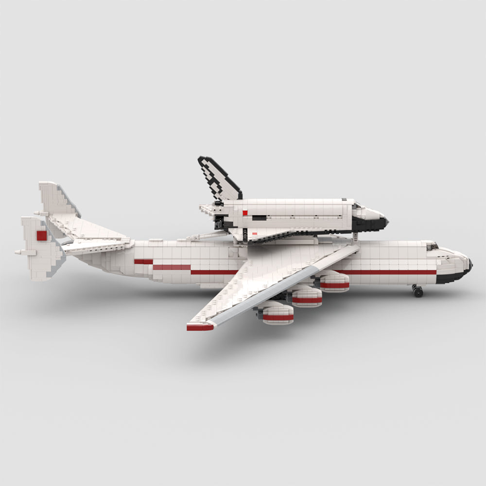MOC-95312 1:110 Buran with Antonov AN-225 Carrierplane building blocks kit with compatible bricks