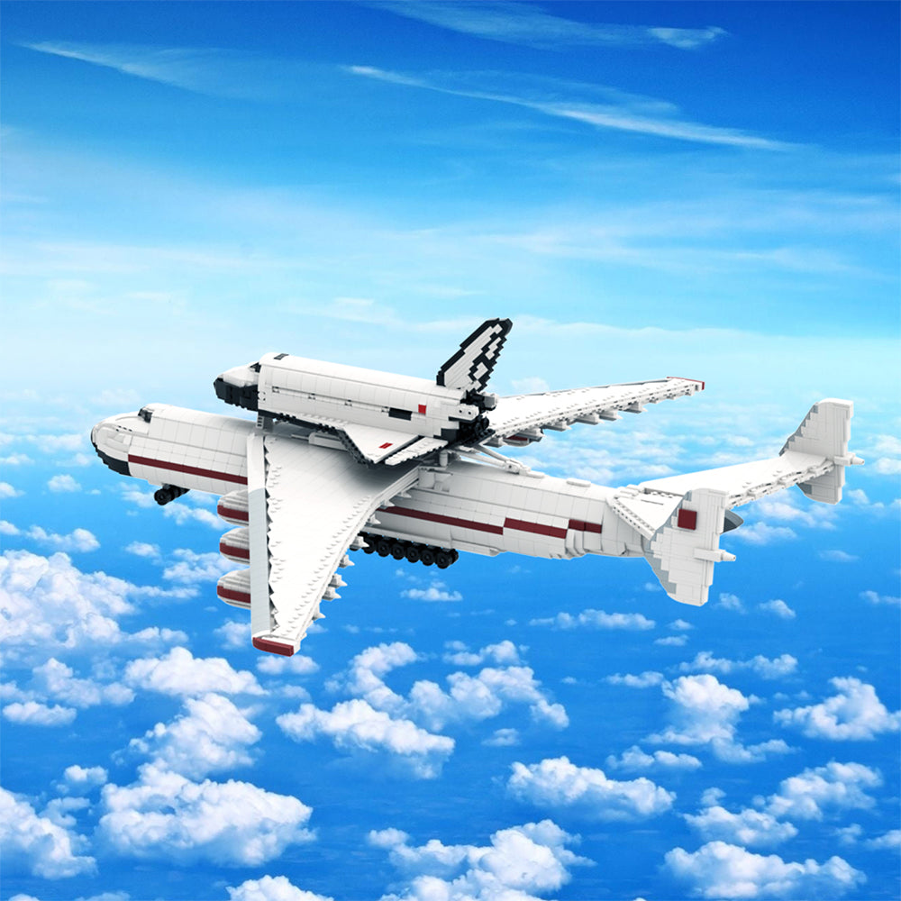 MOC-95312 1:110 Buran with Antonov AN-225 Carrierplane building blocks kit with compatible bricks