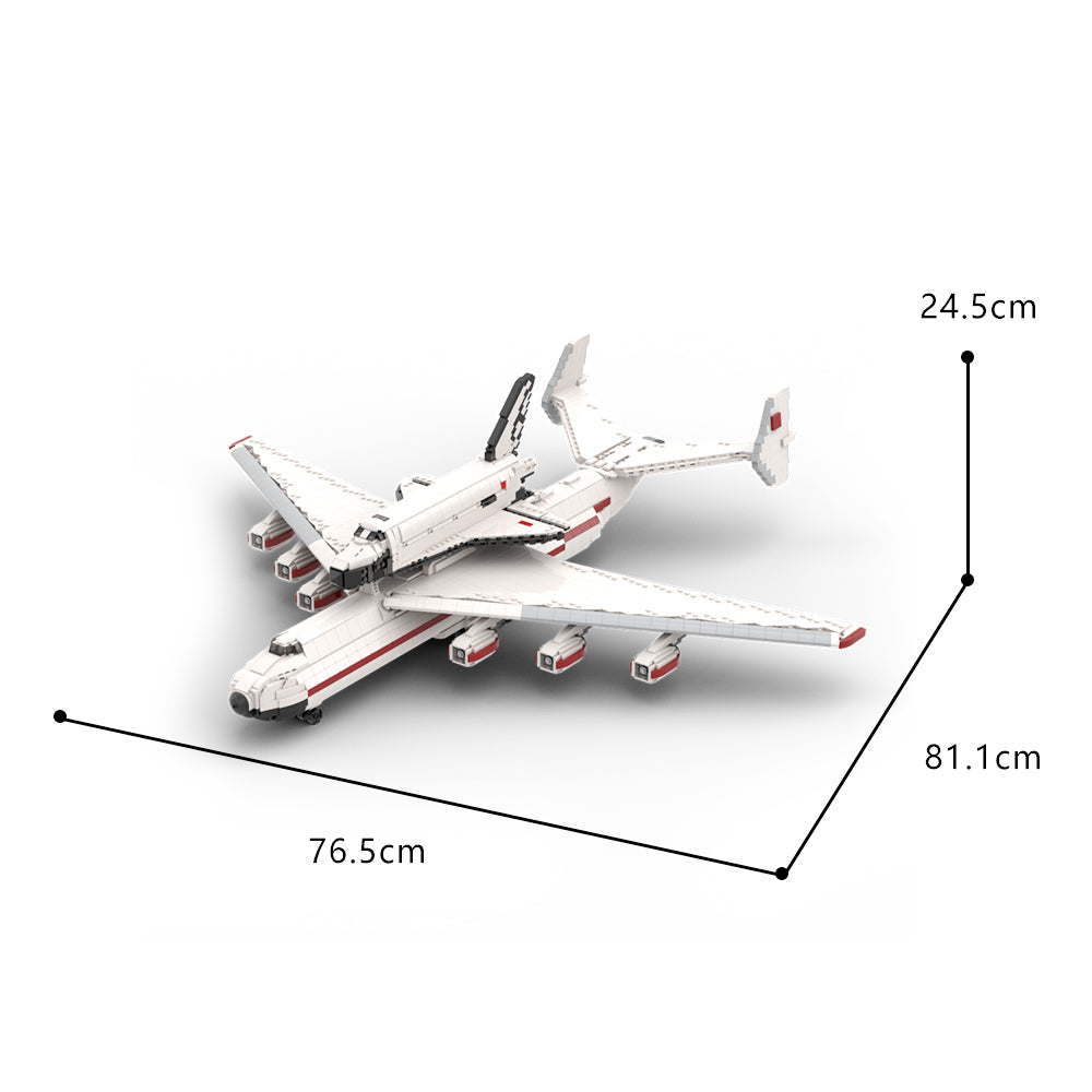 MOC-95312 1:110 Buran with Antonov AN-225 Carrierplane building blocks kit with compatible bricks