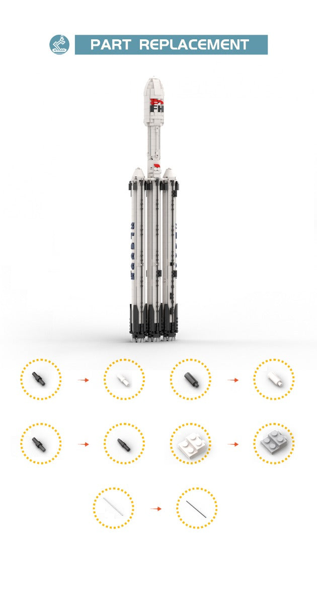 MOC-73911 1:110 Falcon 9 Collector's Edition Aerospace Series Bricks set