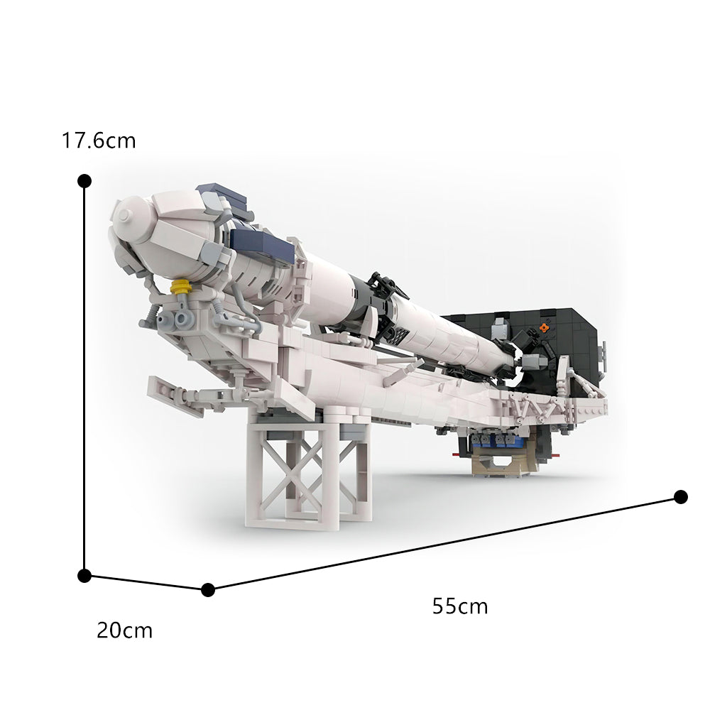 MOC SpaceX Falcon 9 Transporter Erector TE 1/110 Scale model building blocks space bricks set