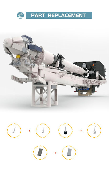 MOC SpaceX Falcon 9 Transporter Erector TE 1/110 Scale model building blocks space bricks set