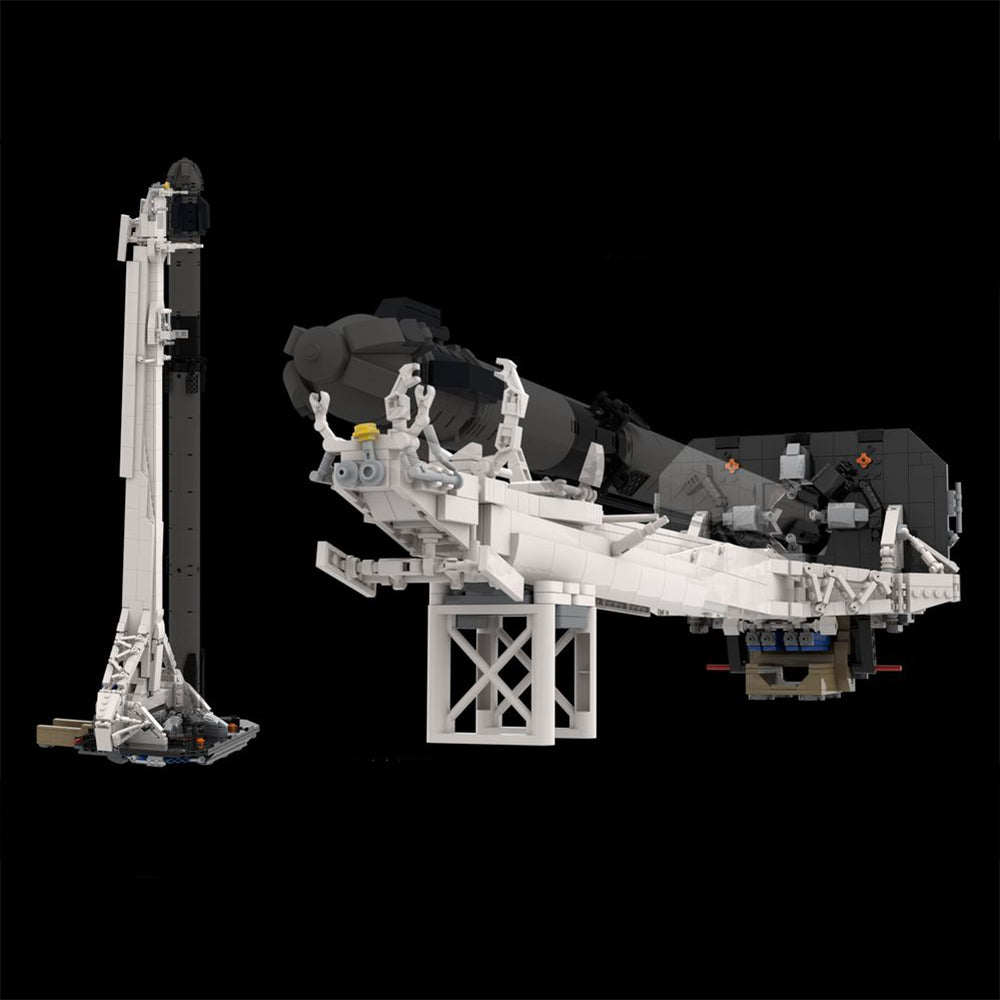 MOC SpaceX Falcon 9 Transporter Erector TE 1/110 Scale model building blocks space bricks set