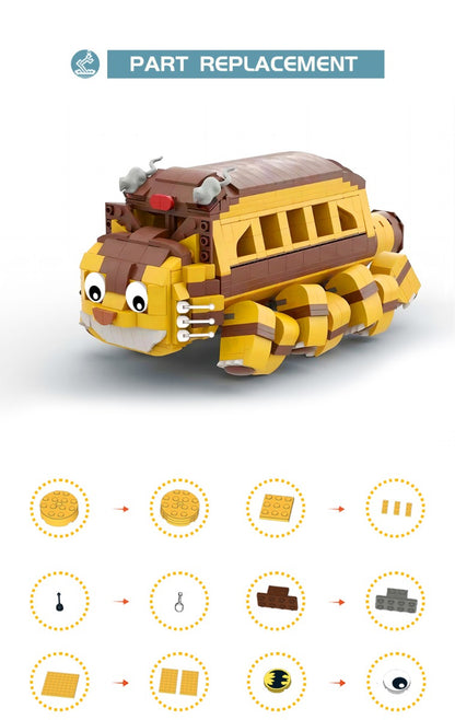 MOC My Neighbor Totoro CatBus building blocks animation series bricks set