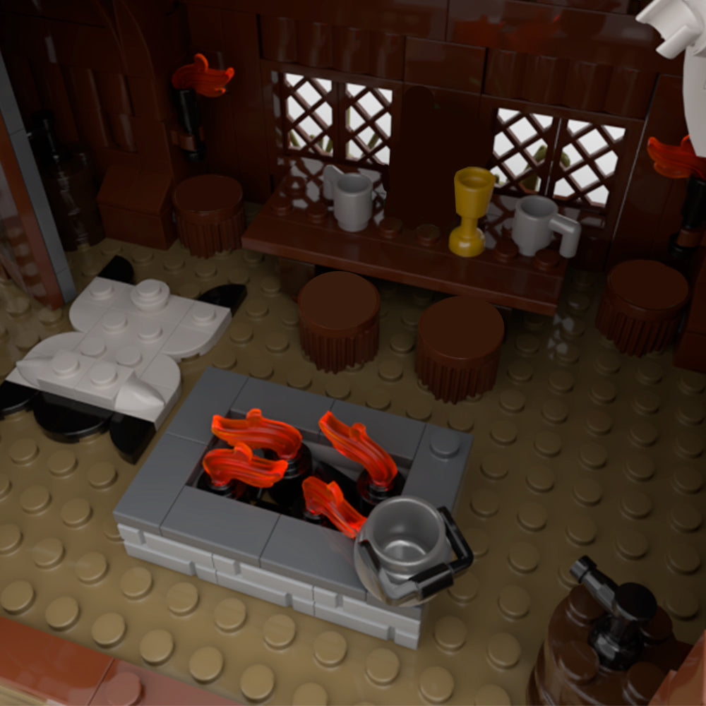 MOC-96080 Viking VillageViking Mead Hall building blocks Valheim bricks set