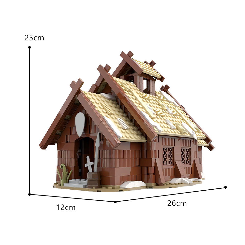 MOC-96080 Viking VillageViking Mead Hall building blocks Valheim bricks set