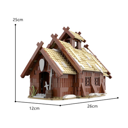 MOC-96080 Viking VillageViking Mead Hall building blocks Valheim bricks set