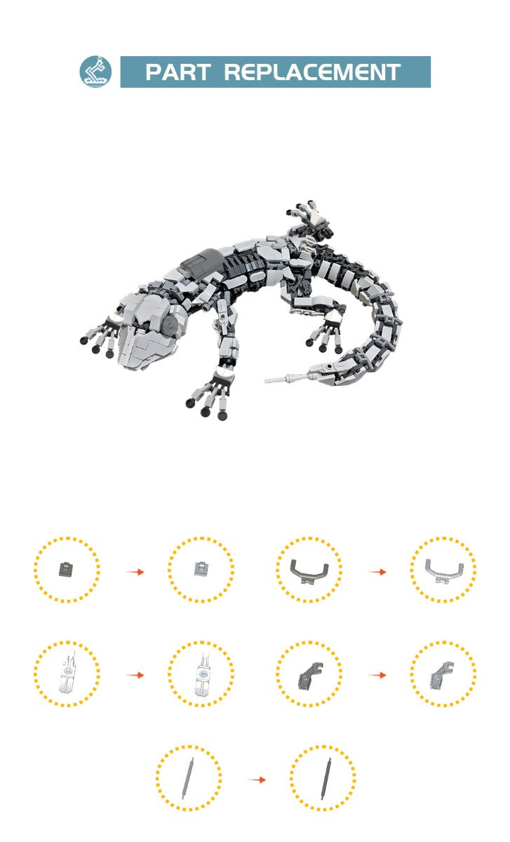 MOC Mecha Gecko-10 building blocks mech series bricks set