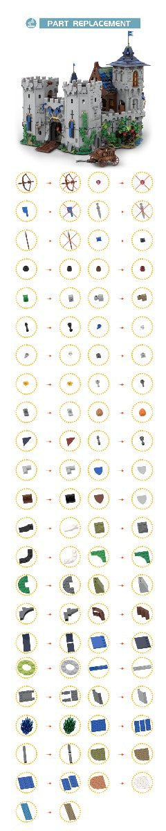 MOC-132661 Black Falcon's Fortress - Classic Castle